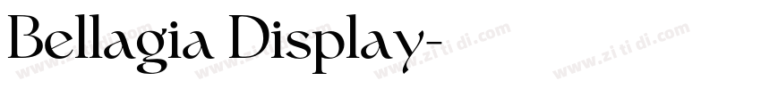 Bellagia Display字体转换